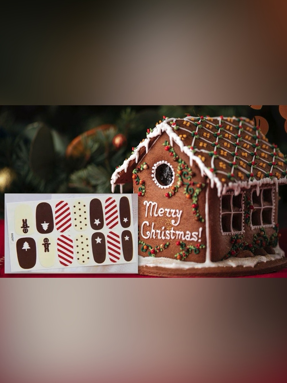 $2 Christmas Gingerbread Nail Sticker Wraps$2 WITH ANY $10 ORDER OR MORE